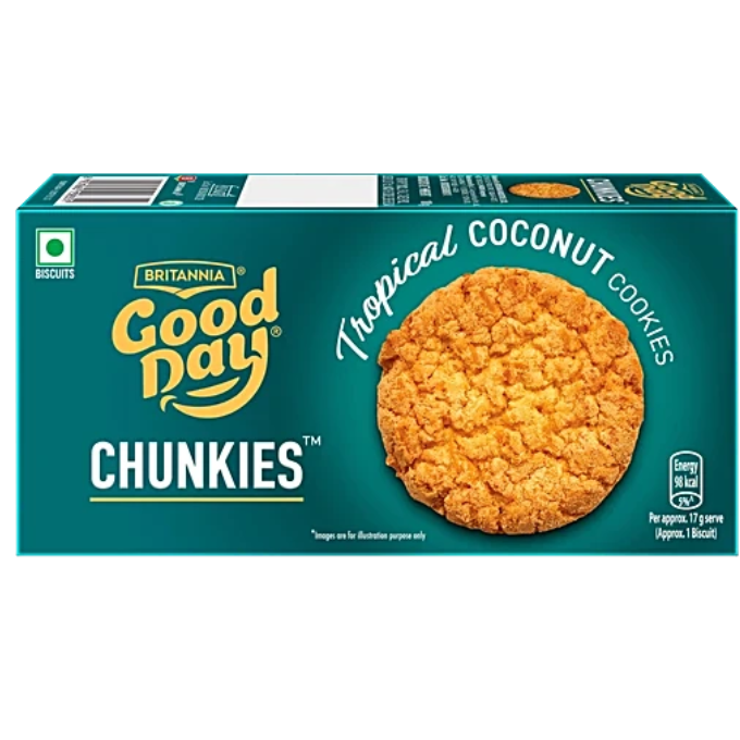 Britannia Good Day Chunkies Tropical Coconut Cookies, 100 g