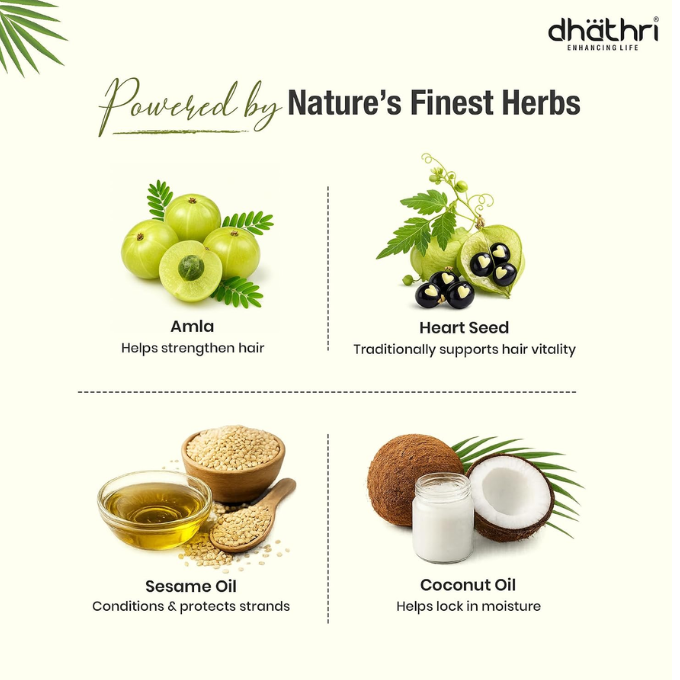 Dhathri Amla & Heart Seed Hair Oil  – image 3