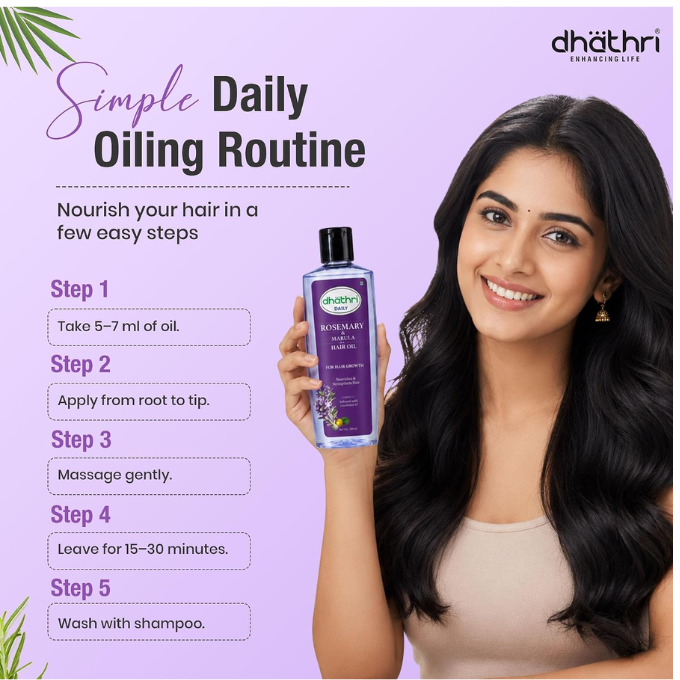 Dhathri Rosemary and Marula Hair Oil 300 ml – image 4