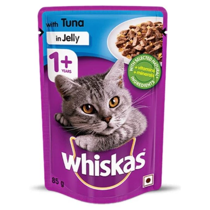 Cat Wet Food - Whiskas Tuna Adult Cat Wet Food in Jelly (85g)