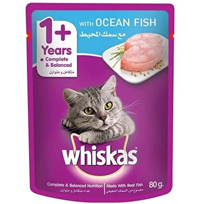 Cat Wet Food - Whiskas Ocean Fish Adult Cat Wet Food (80g)