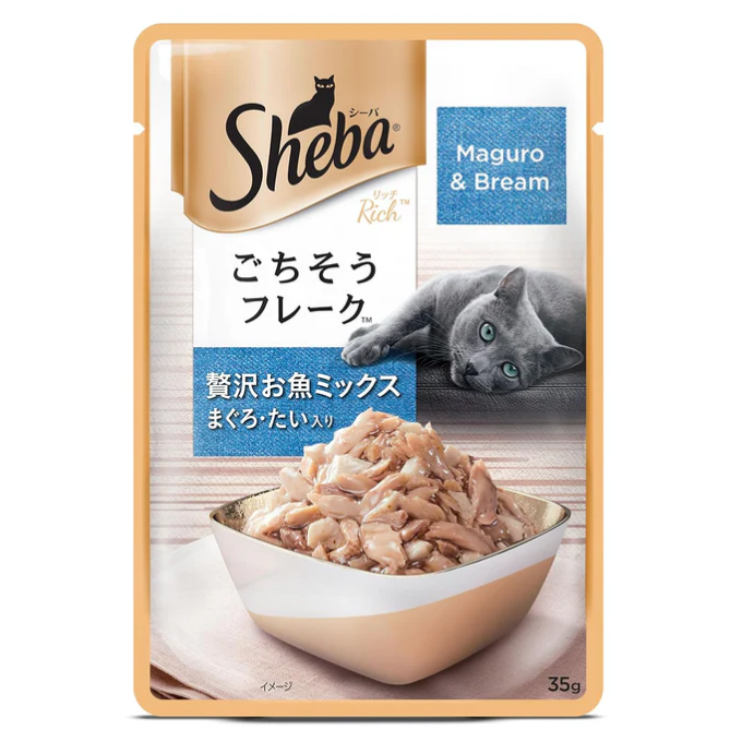 Cat Wet Food - Sheba Maguro & Bream Adult Cat Wet Food (35g)