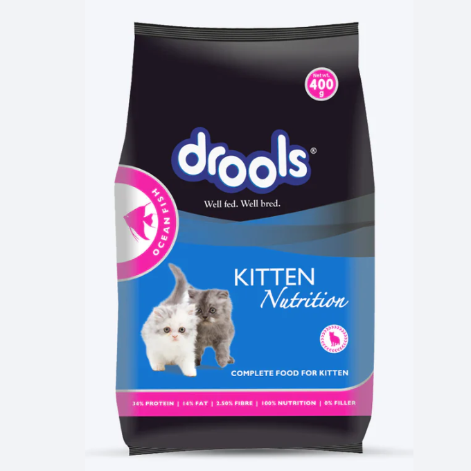 Cat Dry Food (Kitten)-Drools Ocean Fish Kitten Dry Food 400g