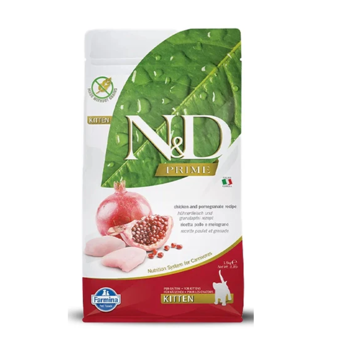 Cat Dry Food (Kitten) - N&D Prime Chicken and Pomegranate Kitten Dry Food 300g – image 1