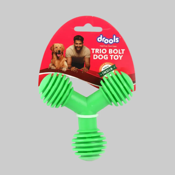 Dogs Toys - Drools Non Toxic Rubber Trio Bolt Toy for Dogs