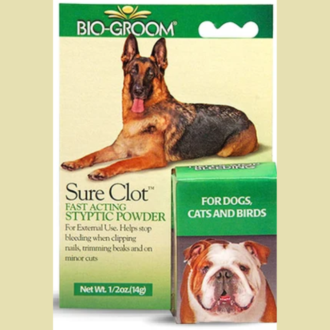 Dogs Powder - Bio-Groom Sure Clot Fast Acting Styptic Powder for Dogs 14g
