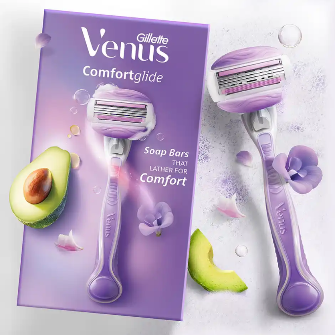 Gillette Venus Comfortglide Hair Removal Razor For Women With Avocado Oils & Freesia Scent – image 1