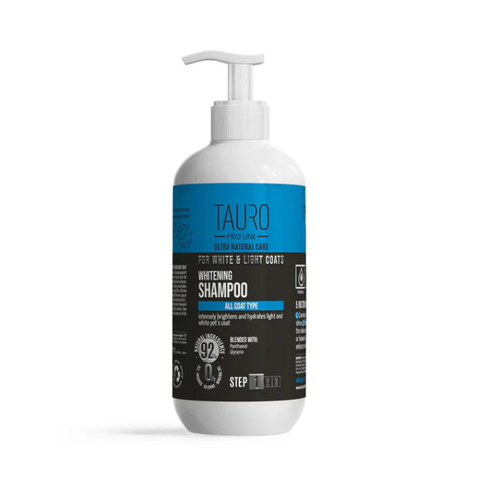 Shampoo - Tauro Pro Line Ultra Natural Care Whitening Shampoo for Dogs&Cats with White & Light Coat