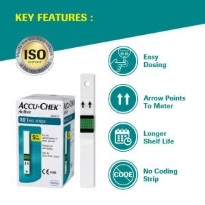 Accu-Chek Active Strips, Pack of 10 (Roche) – image 2