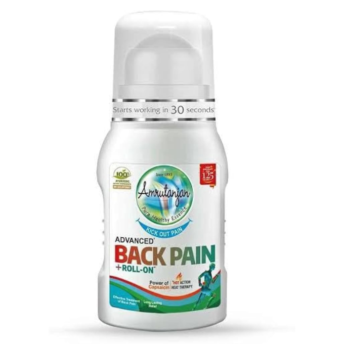 Back Pain Roll On - Amrutanjan Advanced Back Pain Roll On 50ml