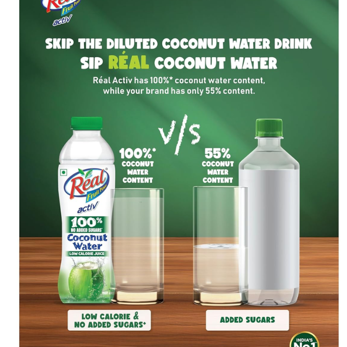 Real Activ Coconut Water - No Added Sugars | Bottle ( 6 * 200 ml ) – image 4