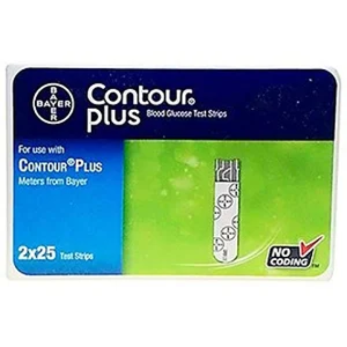 Contour Plus Blood Glucose Test Strip 50s( BAYER)