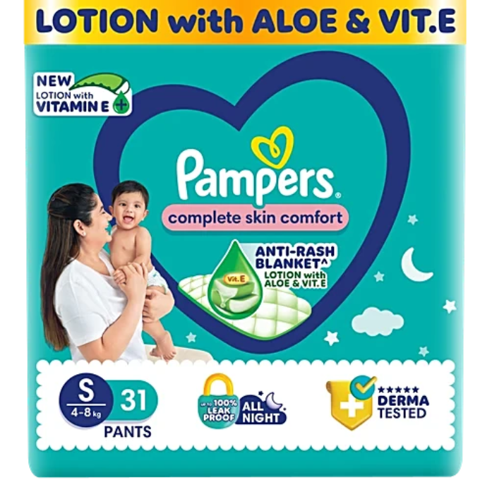 Pampers All-Round Protection Diaper Pants - S, 4-8 kg, 31 pcs