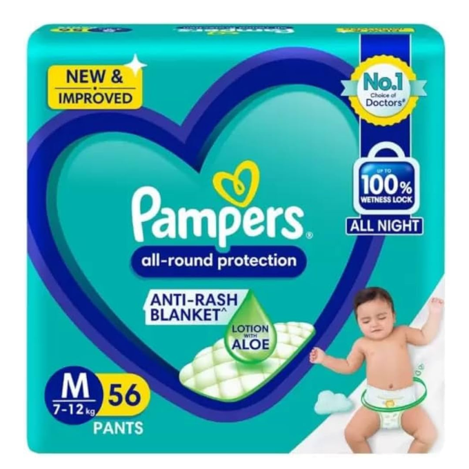  Pampers All Round Protection Pant Style Baby Diapers, Medium (M) – image 1