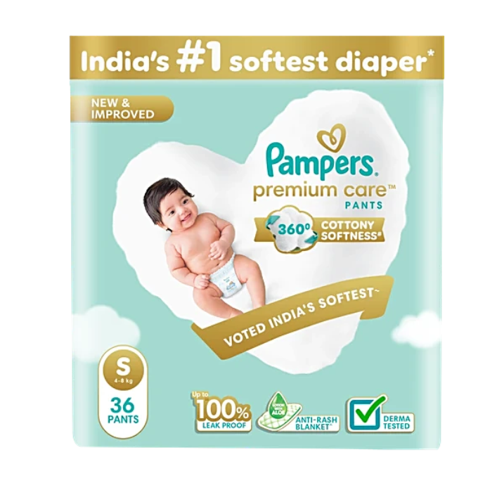 Pampers Premium Care Diaper Pants - Small, 4-8 kg, 36 pcs – image 1