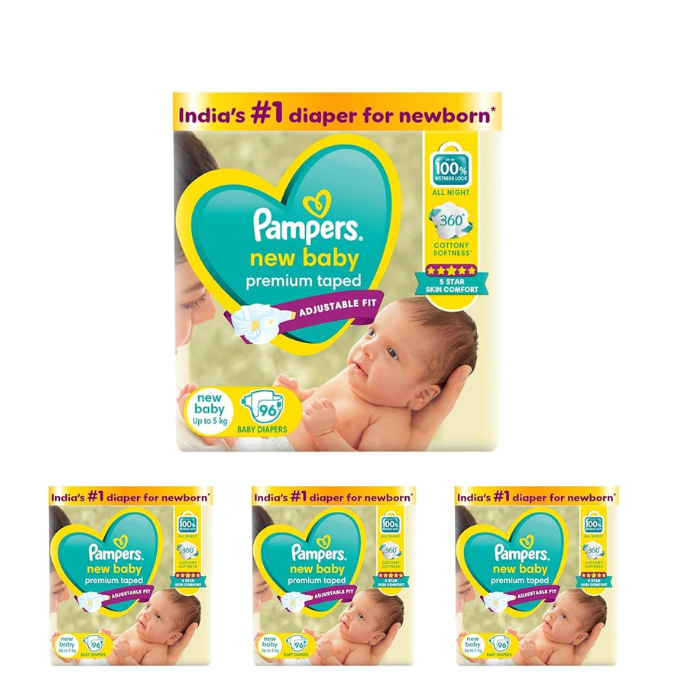 Pampers Active Baby Tape Style Baby Diapers, Newborn – image 1