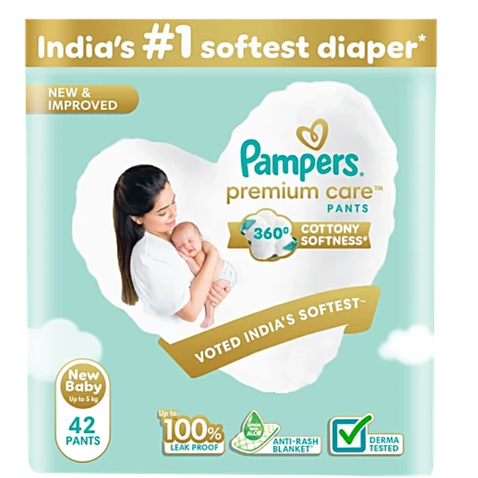 Pampers Premium Care Diaper Pants - New Baby, Up To 5 kg, 42 pcs – image 1