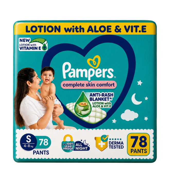 Pampers Complete Skin Comfort Small Size 78 Diaper Pant Diapers - S (78 Pieces) – image 1