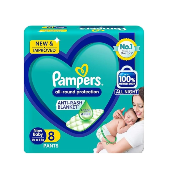 Pampers All round Protection Pants, New Born, 8 pcs