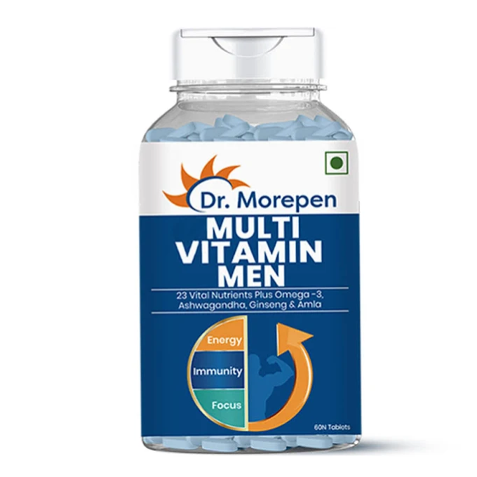 Dr. Morepen Multivitamin For Men | Energy & Immunity Booster | 60 Tablets With Zinc