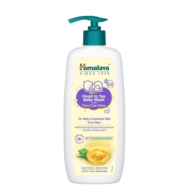 Himalaya Head to Toe Baby Wash with Pure Cow Ghee 400 ml – image 1