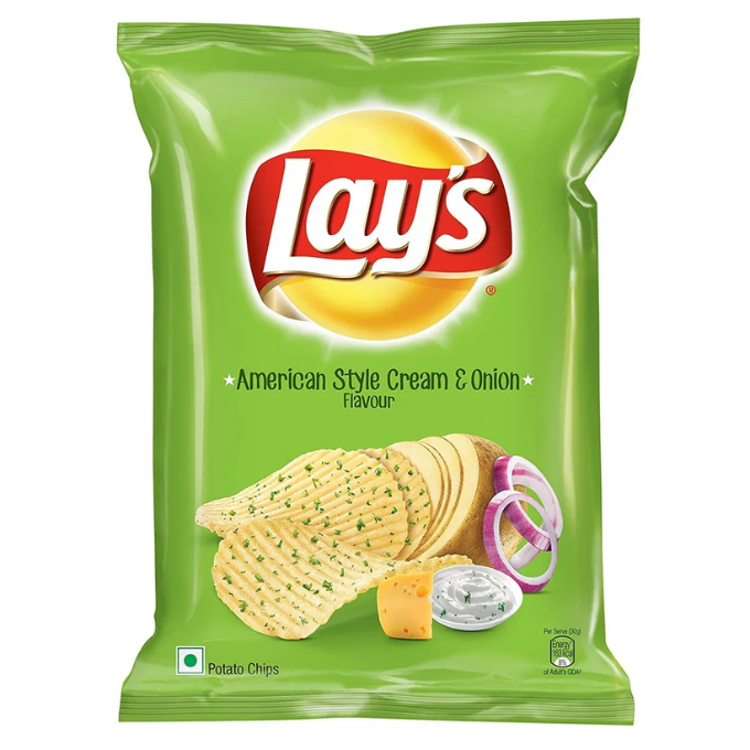 Lay's American Style Potato Chips - Cream & Onion, 28g – image 1