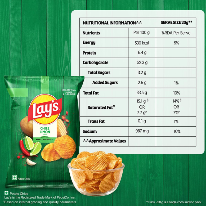 Lay's Potato Chips , Chile Limon Flavour,50g – image 2