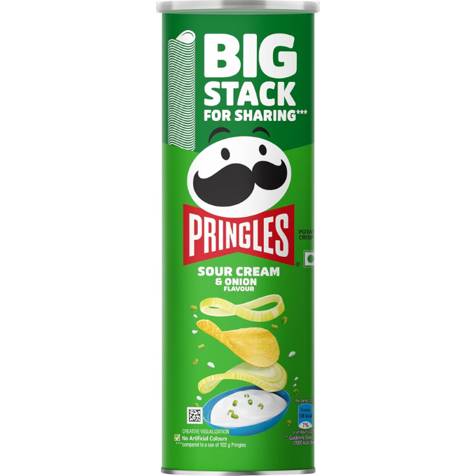 Pringles Sour Cream & Onion Flavour 141g – image 1