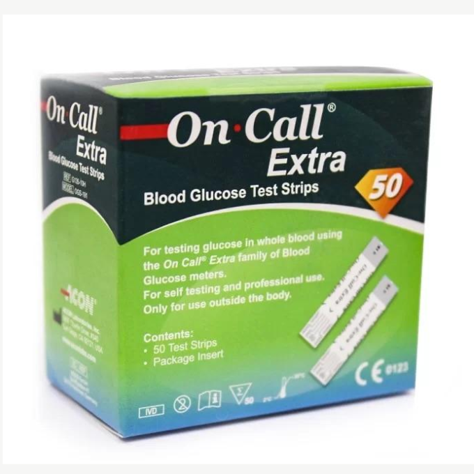 On Call Extra Blood Glucose Test Strips 50s – image 1