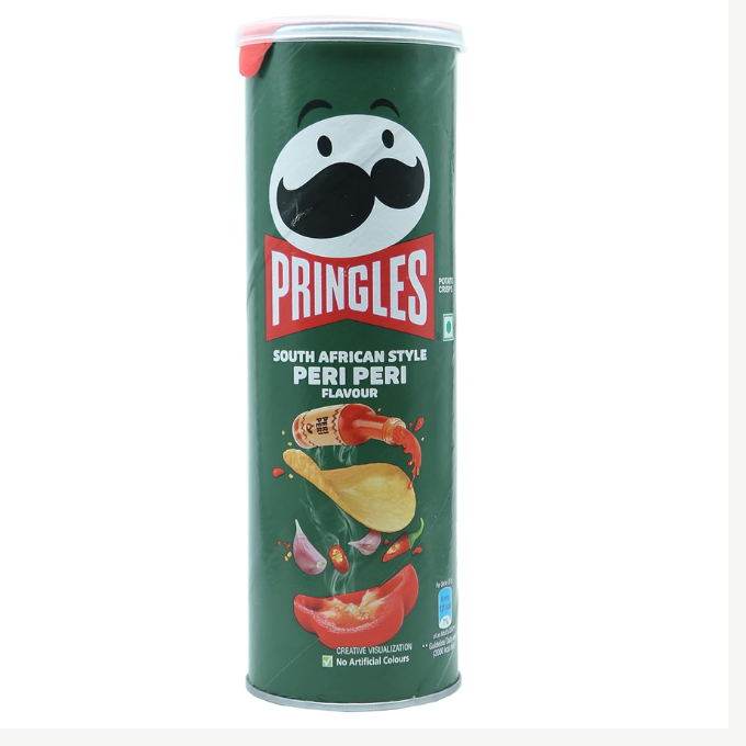 Pringles Peri Peri Flavoured Potato Chips, 102g