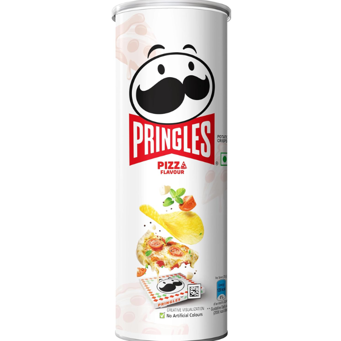 Pringles Pizza Flavour Potato Chips | Crispy Snack | 102g