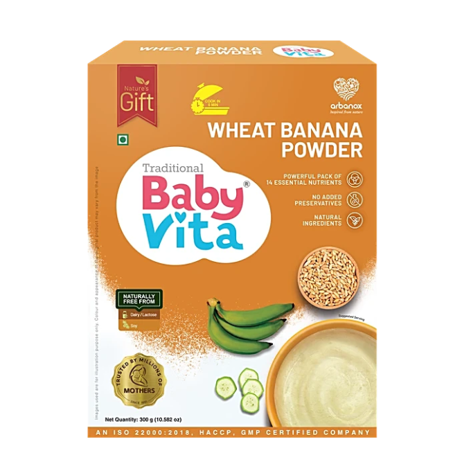 BabyVita Wheat Banana Powder Mix, 300 g