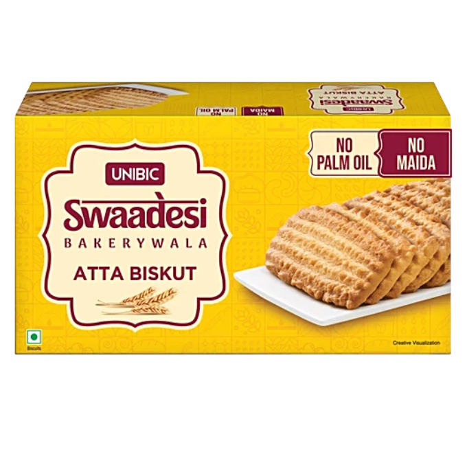 Unibic Foods Swaadesi Bakerywala Atta Biskut - No Maida & No Palm Oil, 200 g