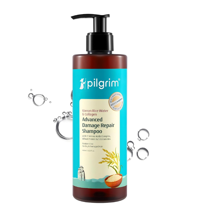  Pilgrim Korean Rice Water & Collagen Advanced Damage Repair Shampoo - 400ml – image 1