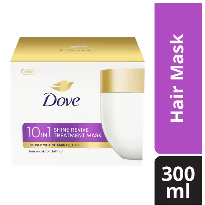 Dove 10 in 1 Shine Revive Treatment Hair Mask, for dull hair 300 ml