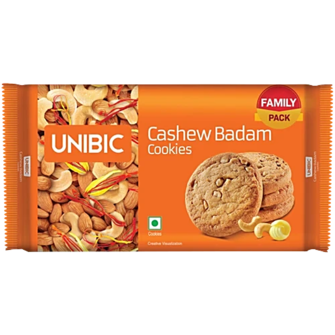 Unibic Cashew Badam Cookies, 270 g (4 x 67.5 g)