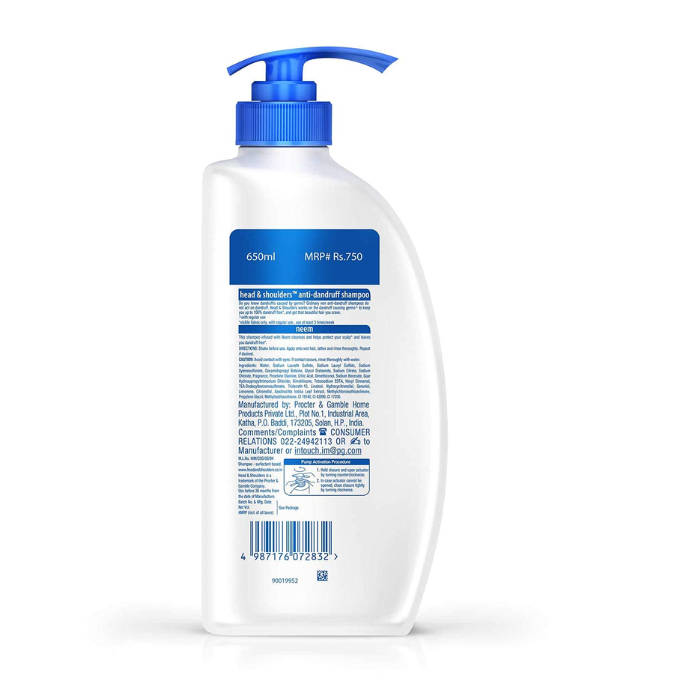Head & Shoulders Neem, Anti Dandruff Shampoo, 650 Ml – image 4