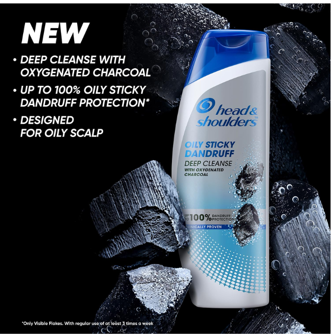 Head & Shoulders Deep Cleanse Anti-Dandruff Shampoo, Active Charcoal  – image 2
