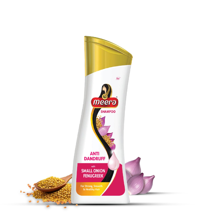 Meera Anti-Dandruff Shampoo, With Small Onion and Fenugreek, 180 ml