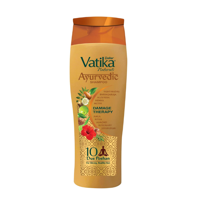 Vatika Dabur Ayurvedic Shampoo - Power of Dus Poshan for 10 Hair Problems, 180 ml – image 1