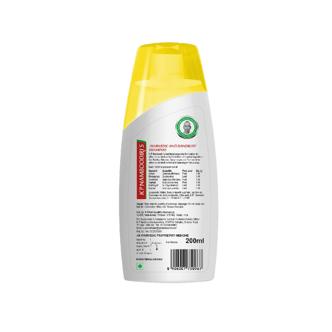  K.P. NAMBOODIRI S Ayurvedic Anti Dandruff Shampoo With Reetha, Shikakai & Curry Leaf  – image 3