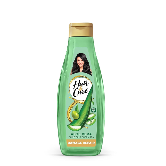 Hair & Care Damage Repair Non-Sticky Hair Oil with Aloe Vera, Olive Oil & Green Tea, 