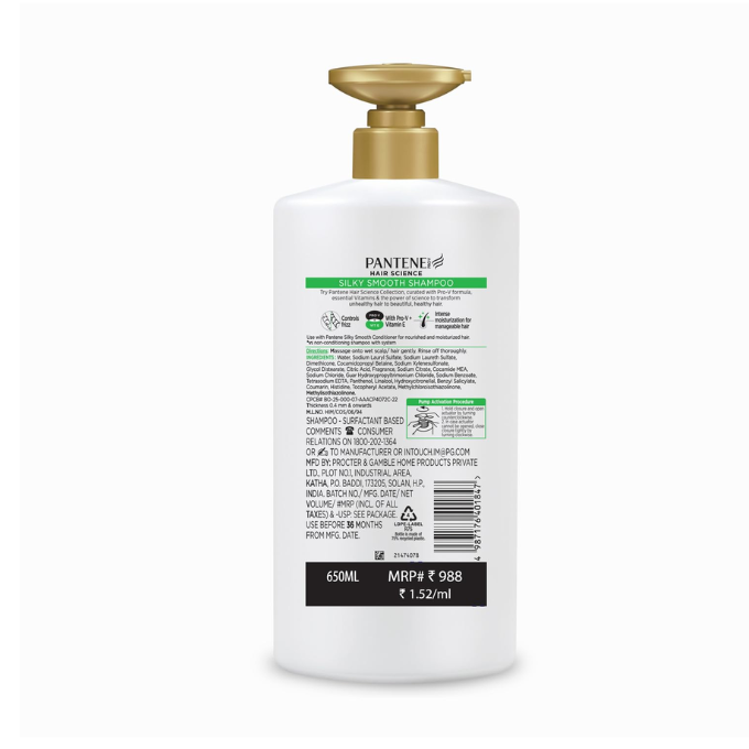  Pantene Advanced Hairfall Solution, 2in1 Anti-Hairfall Silky Smooth Shampoo & Conditioner for Women, – image 2