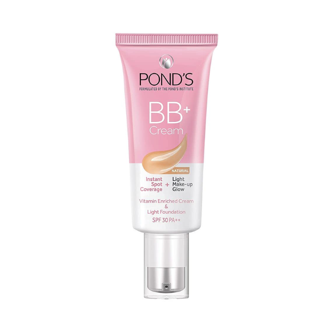  POND'S BB+ Cream, Instant Spot Coverage + Light Make-up Glow, Natural 
