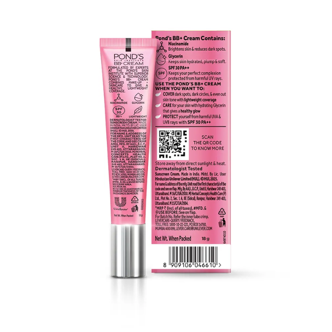  POND'S BB+ Cream, Instant Spot Coverage + Light Make-up Glow, Natural  – image 2