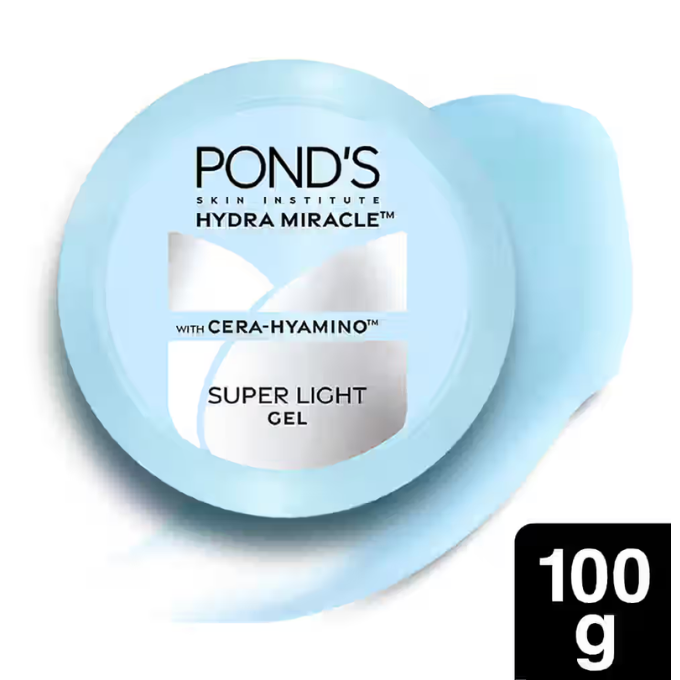 Ponds Super Light Gel | Oil-Free Moisturizer with Hyaluronic Acid & Vitamin E | Hydrates Skin |Non Sticky| 100 ml