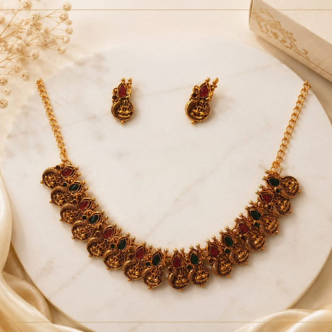 Necklace Set - Royal Peacock Necklace Set