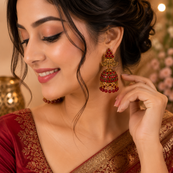 Jhumka (Earrings) - Royale Jhumka – image 2