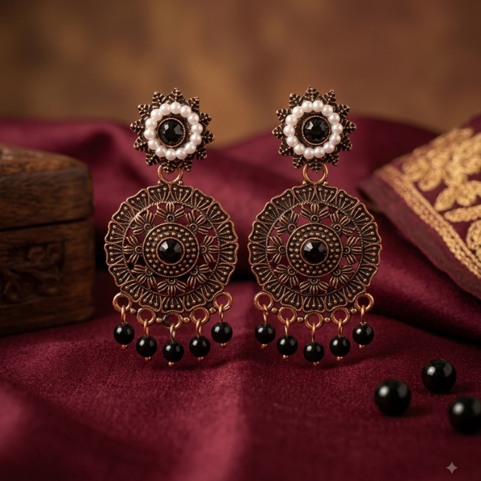 Earrings - Royal Antique Chakra Earrings