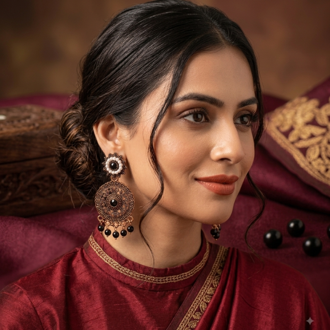 Earrings - Royal Antique Chakra Earrings – image 2